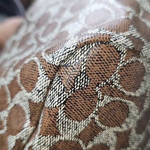 NWT COACH TAXI ZIP TOP TOTE IN SIGNATURE COATED CANVAS WOMEN BAG BROWN - Picture 5 of 14